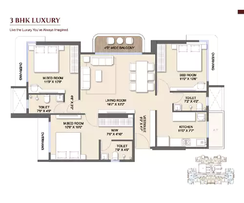 Seasons Aura 3 bhk